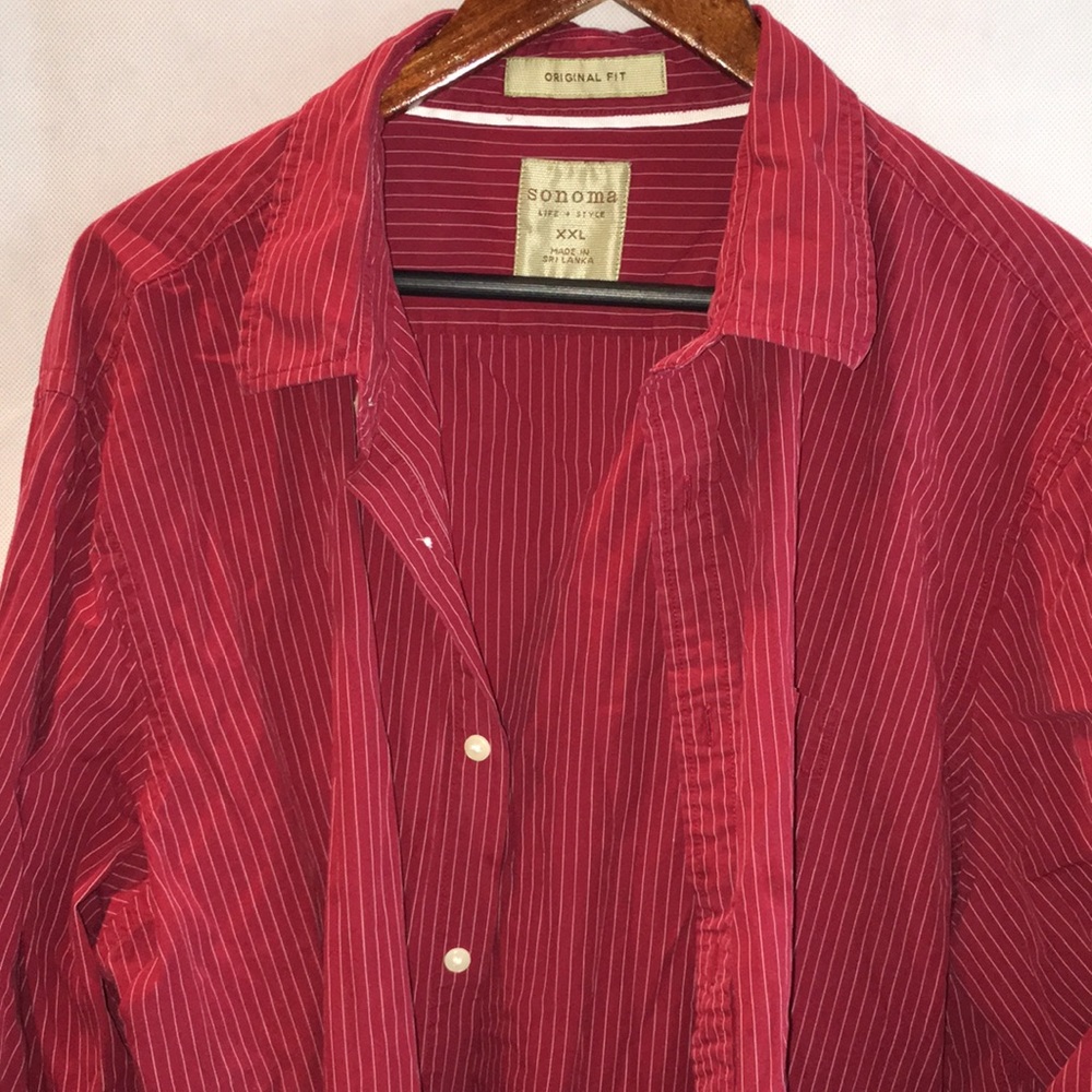 Sonoma Original Fit Long Sleeve Button Down Shirt | 100% Cotton | XXL